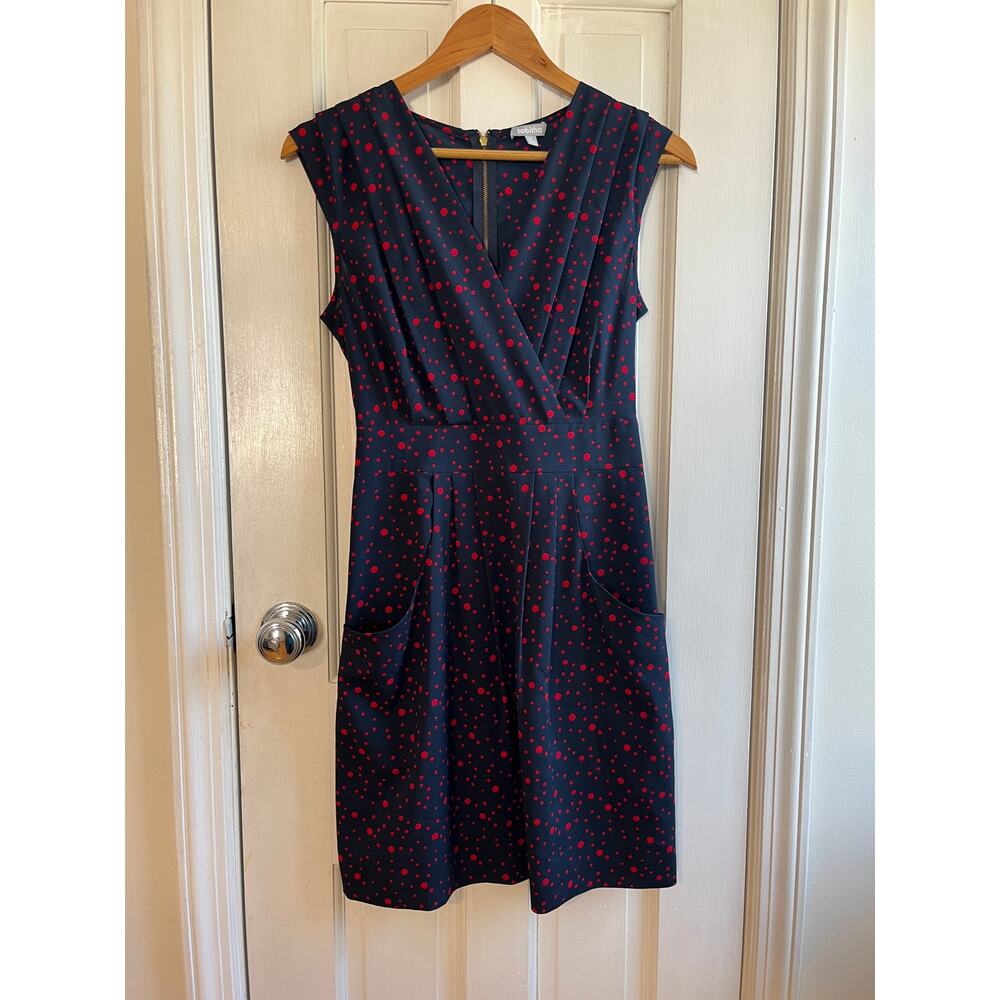 Anthropologie Tabitha Polka Dot Retro Fit & Flare Dress Sz 2 - Vintage Aesthetic